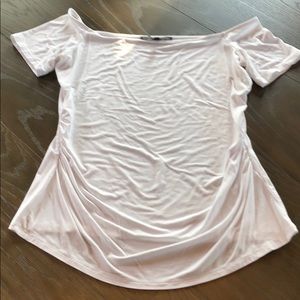 White Off Shoulder WHBM Top Lg Good Condition